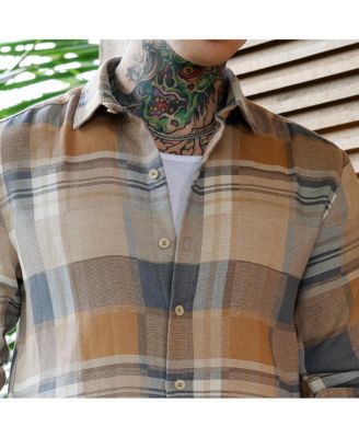 Men's Gradient-Plaid Regular Shirt
