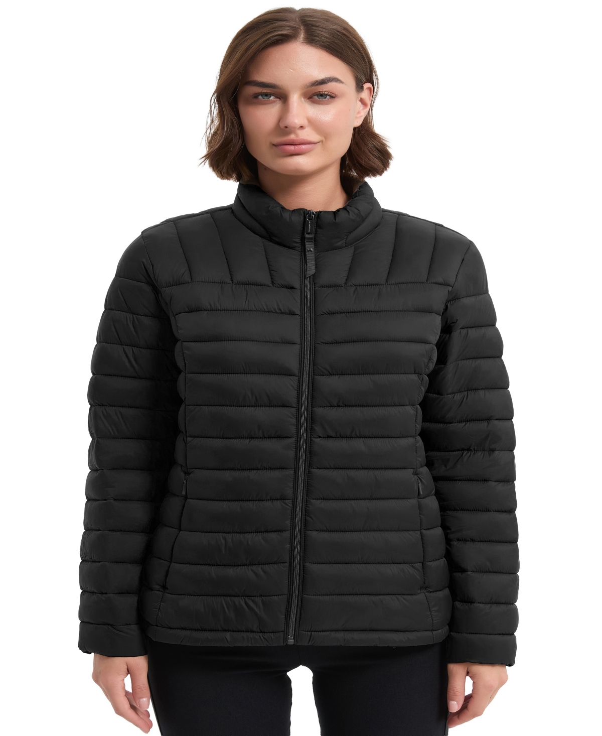 Hawke & Co. Women's Rail Quilted Packable Jacket In Black