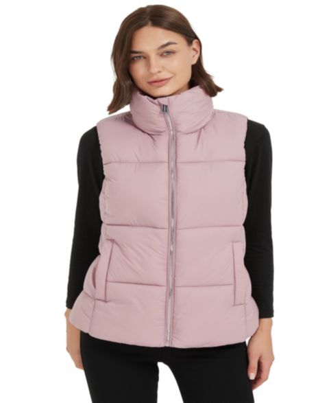 Женский жилет Hawke & Co. Quilted Puffer, цвет: Розовато-лиловый