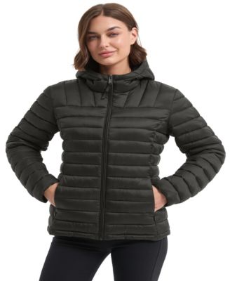 Women's Packable Quilted Hooded Puffer Jacket