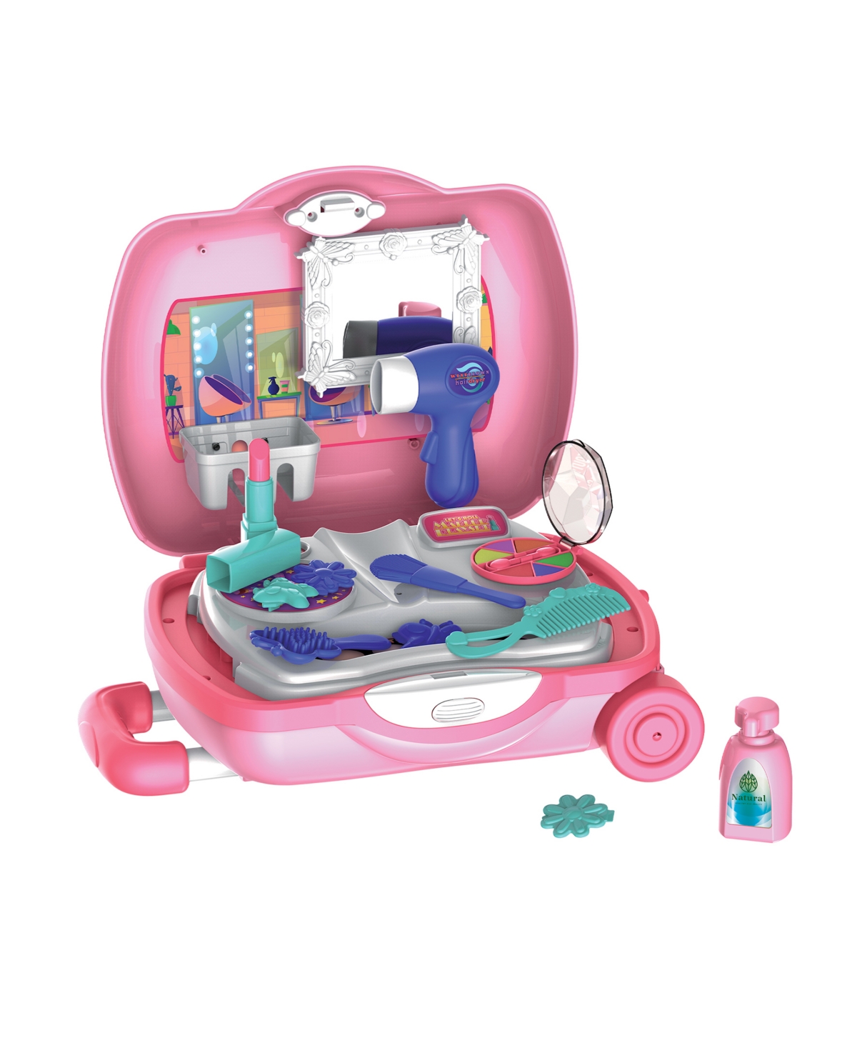 World Tech Toys Roll Make Up Kid's Luggage Playset In Transparent