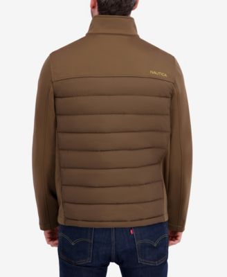 Men's Transitional Mixed Media Zip Front Jacket