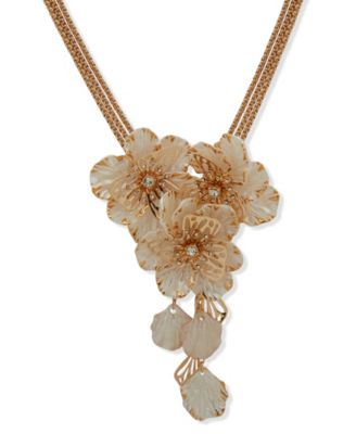 lonna & lilly - Multi-Stone Flower Frontal Necklace