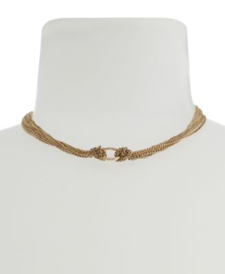 Gold Knot Layered Chain Necklace