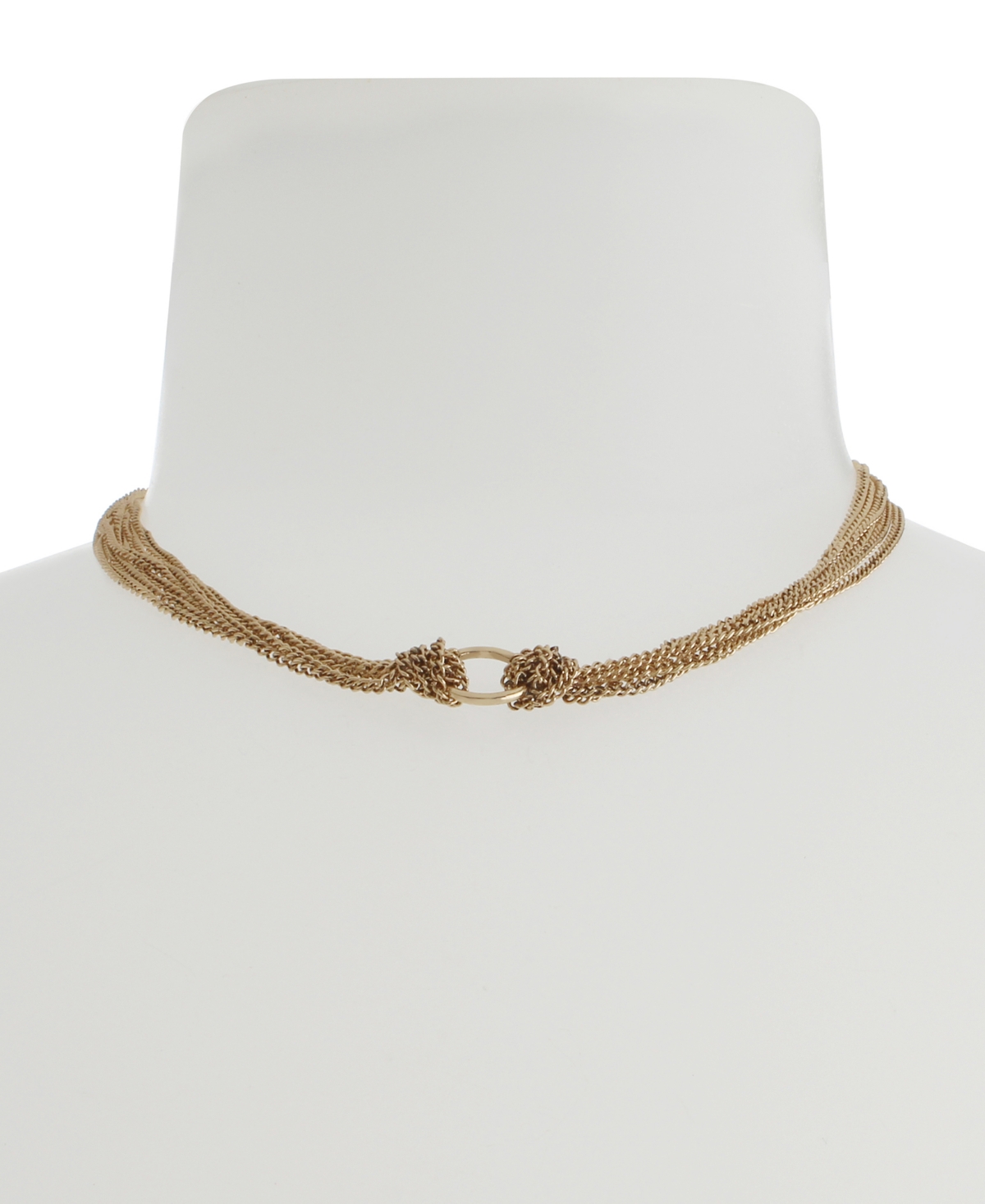 Steve Madden Gold Knot Layered Chain Necklace