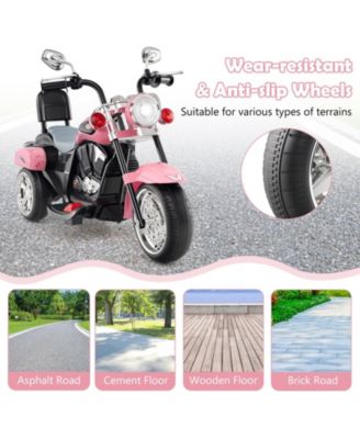 6V Powered Toddler 3-Wheel Motorbike Ride On Toy with Horn and Headlight