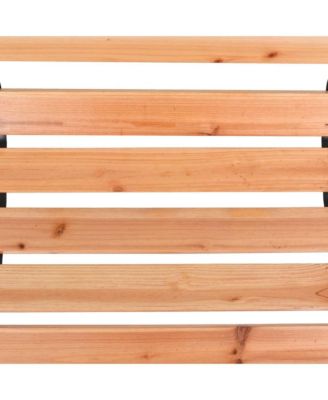 Garden Bench Wood Wrought Iron, PVC Standard