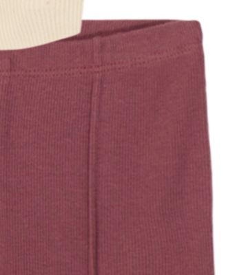 Girls' 4T-6X Crewneck Top and Leggings Pants, 2-Piece Set