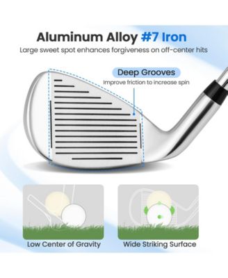 7 Iron Single Golf Club for Men with Steel Shaft and Headcover