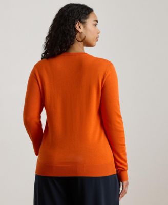 Plus Size Cotton-Blend Crewneck Sweater