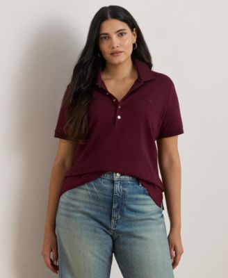Lauren Ralph Lauren - Plus Size Pique Slim Fit Polo Shirt