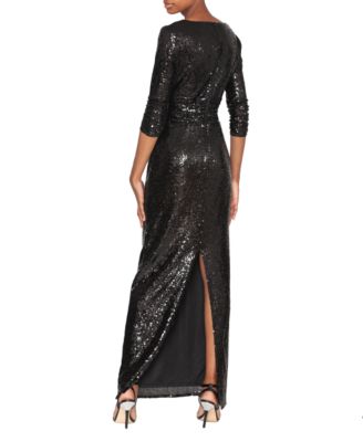Women's V-Neck Sequin Gown
