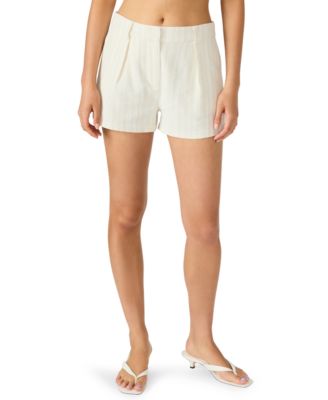 Steve Madden - Women's Minette Mid-Rise Pleated Shorts