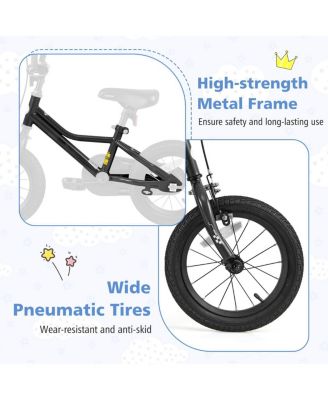 16 Inch Kids Bike Adjustable for 3-8 Years Old with Low-Step Frame