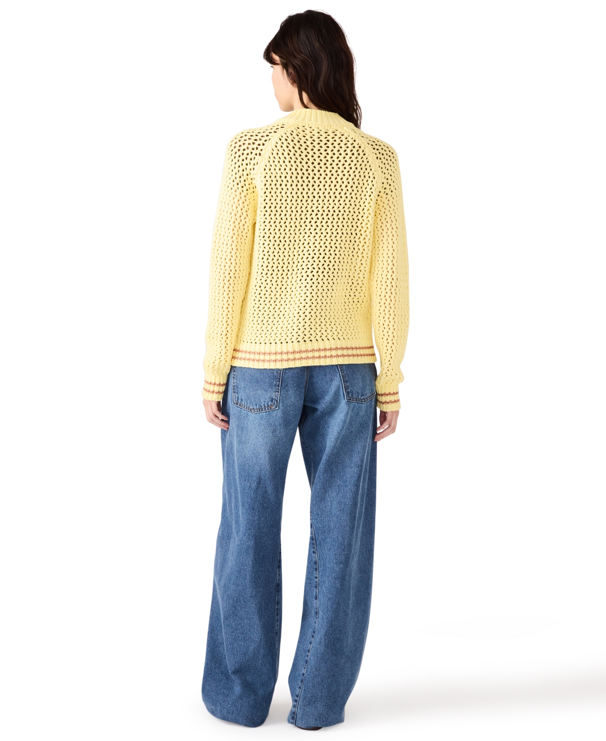 Steve Madden Women's Leiah Crochet Collarless Jacket