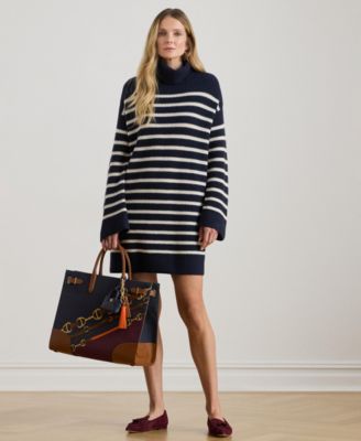 Lauren Ralph Lauren - Women's Striped Turtleneck Dress