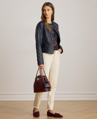 Women's Diamond-Quilted Cropped Jacket