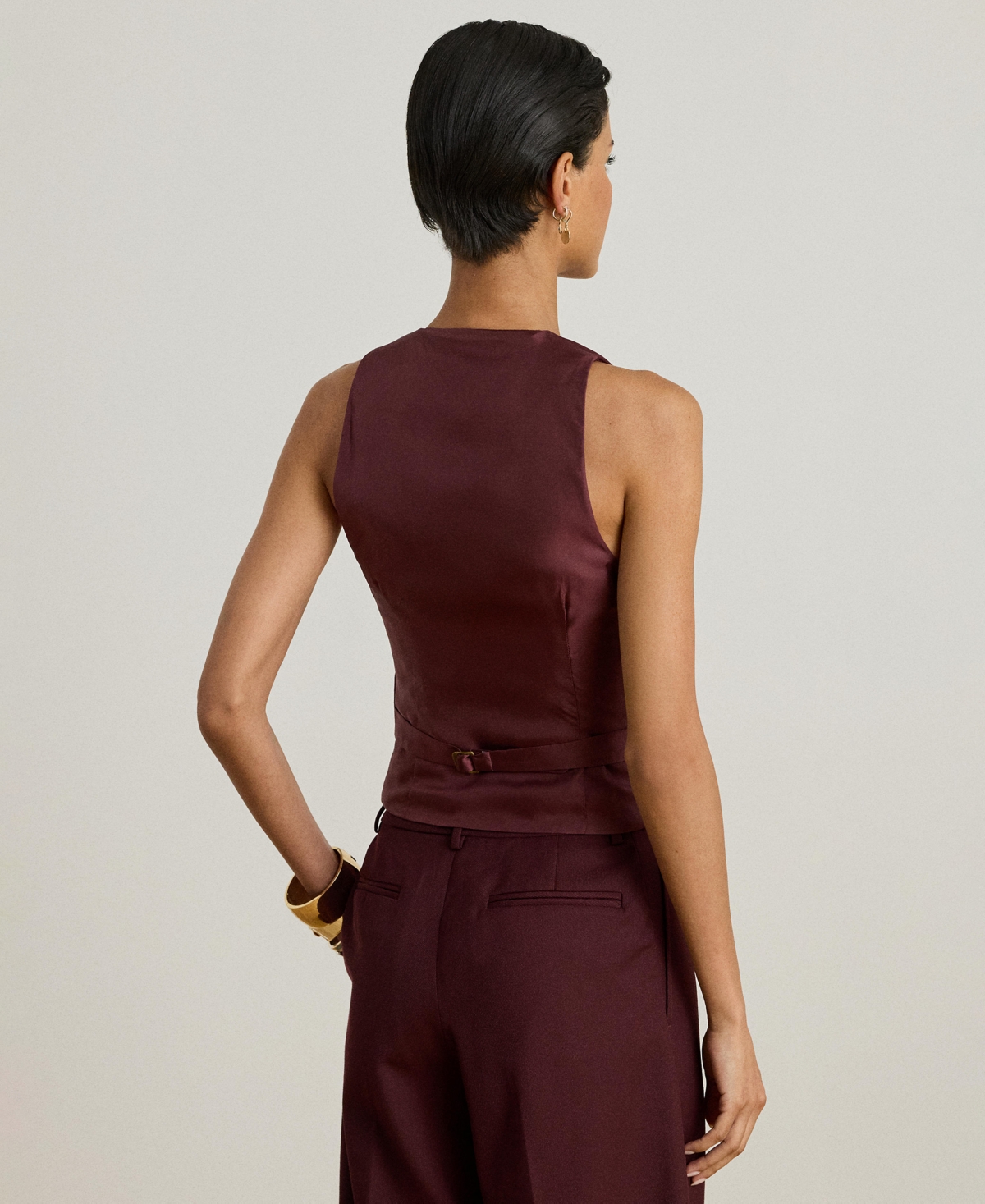 Lauren Ralph Women's Sleeveless V-Neck Vest