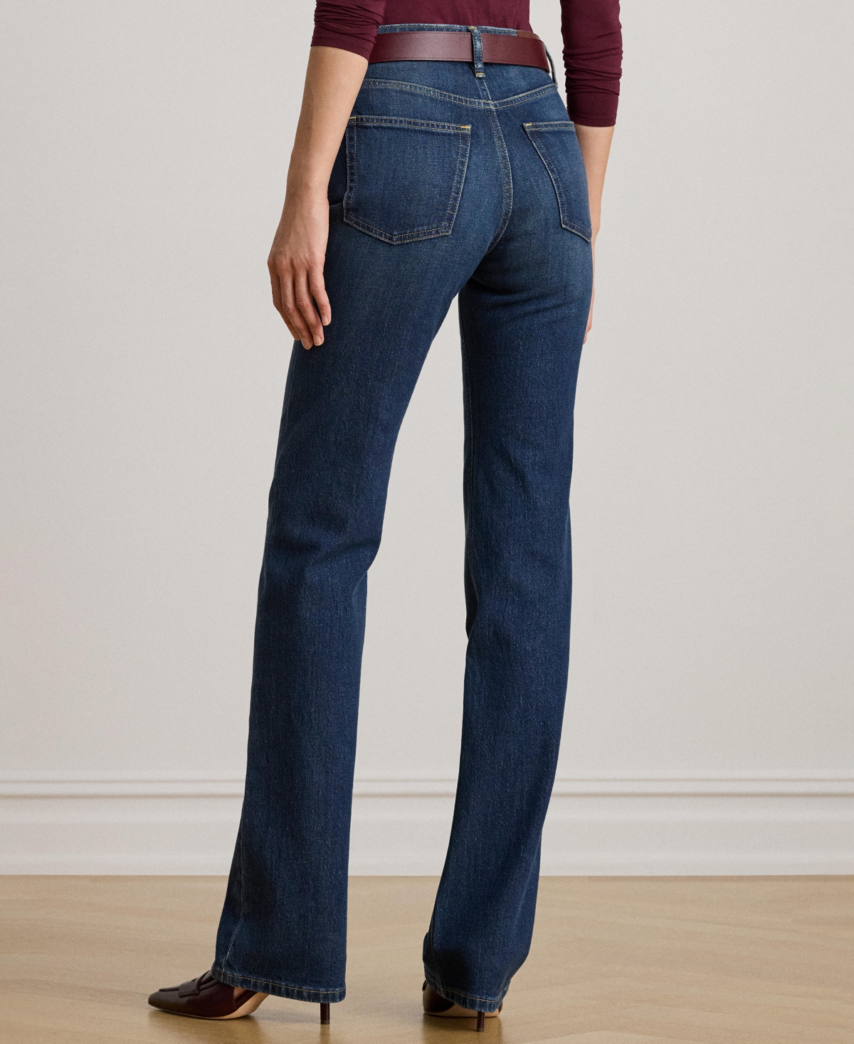 Ralph Lauren Women's High-rise Straight Jeans In Blue
