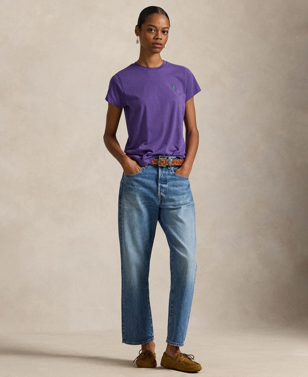 Polo Ralph Lauren Women's Crewneck T-shirt In Purple