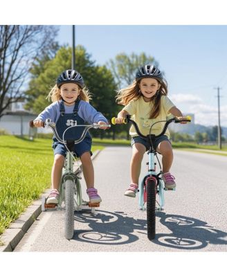 18 Inch Kids Bike with Adjustable Handlebar and Saddle Blue