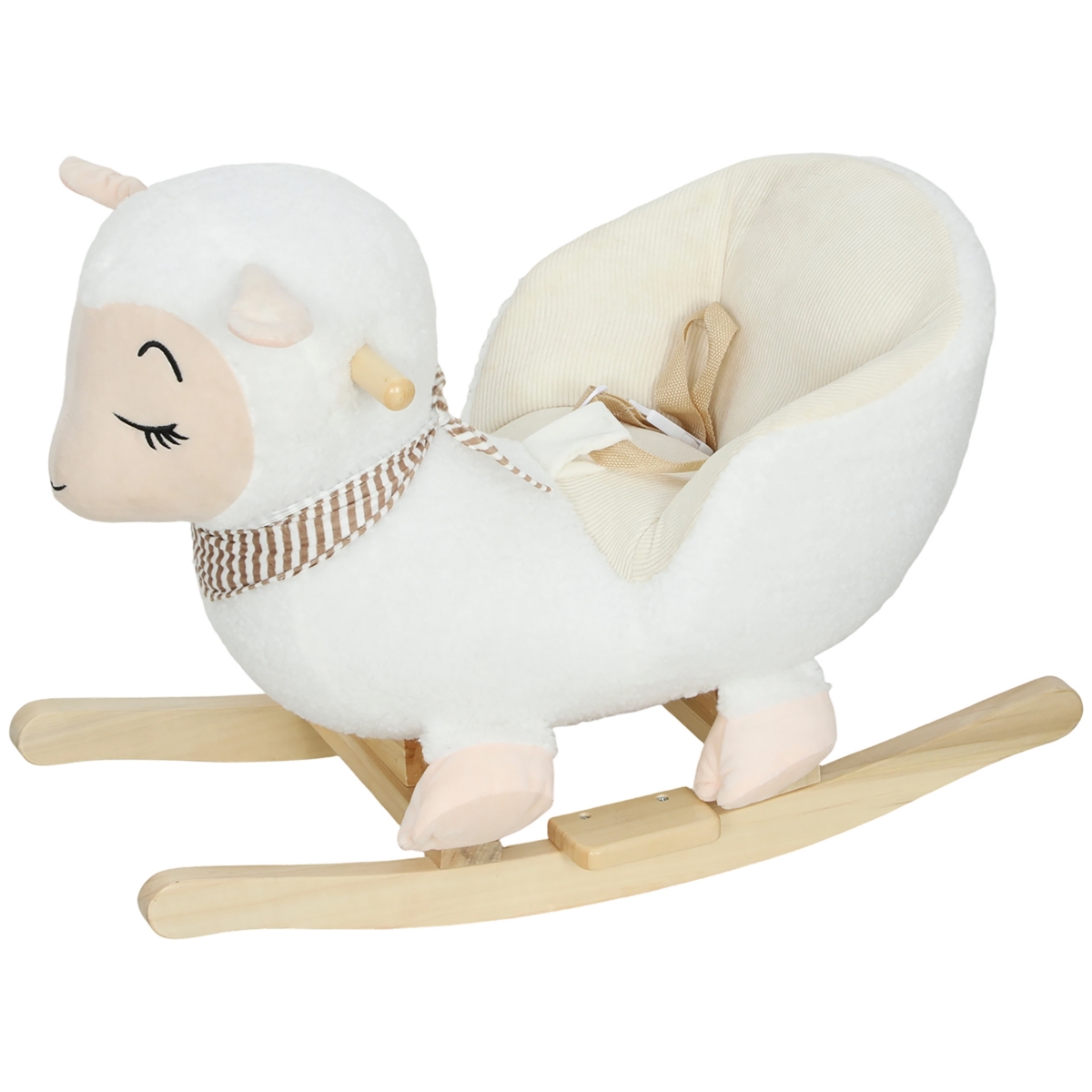 Qaba Baby Rocking Horse, Sheep Rocking Horse for Toddlers 18–36 Months