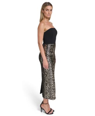 Women's Sequined Strapless Dress