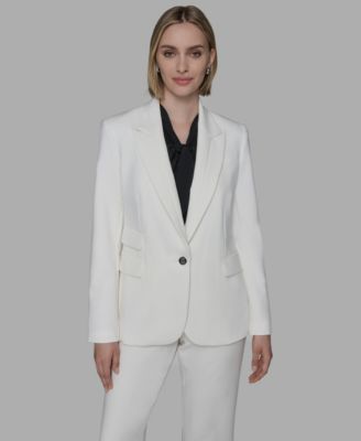 Women's Notched Lapel One Button Blazer