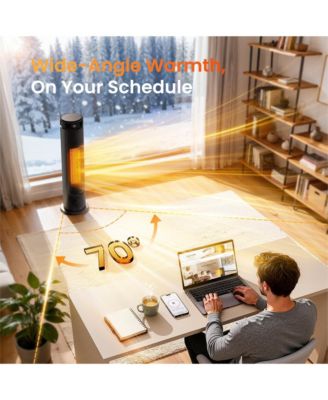 Tower Space Heaters for Indoor, 1500W Heaters with Remote, PTC Ceramic Electirc Heater for Bedroom