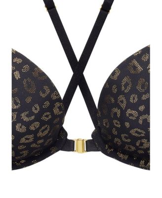 Women's Leopard Cheetah Print Strappy Push Up Bra