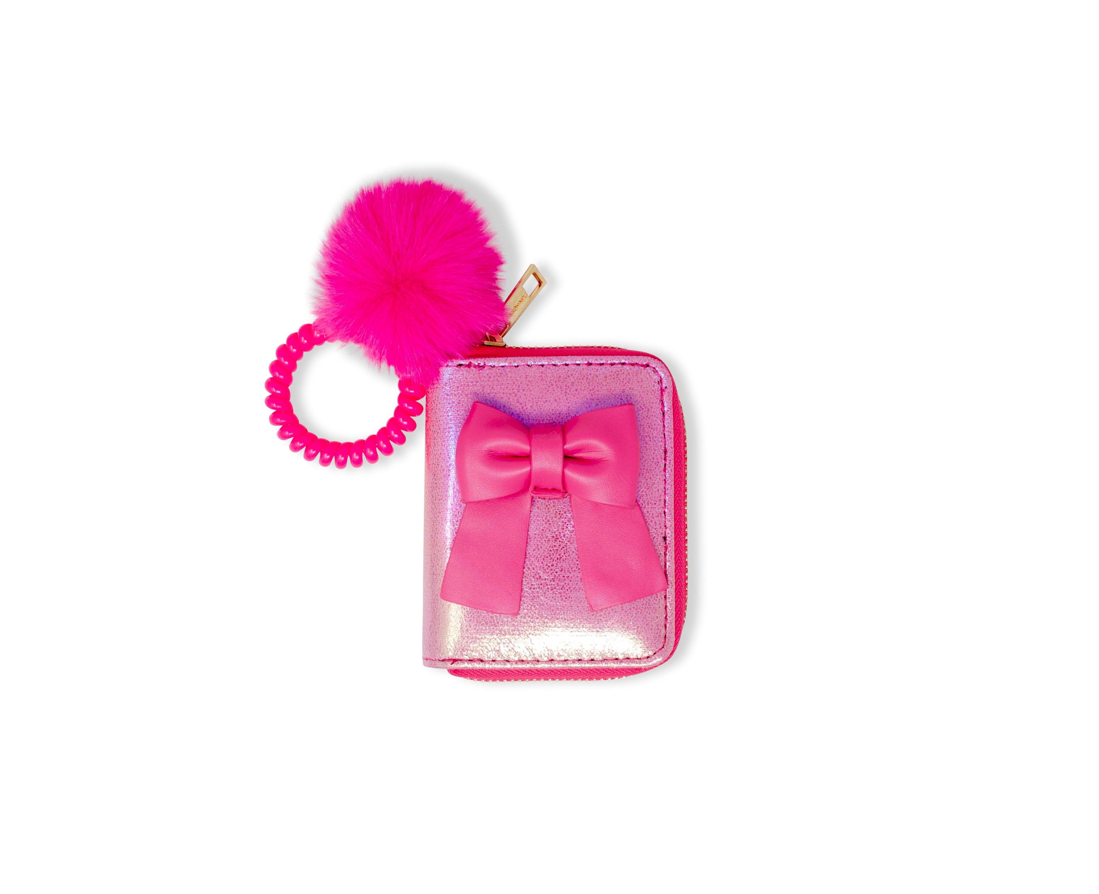 Zomi Gems Girls Shiny Jumbo Bow Spiral Strap Wallet