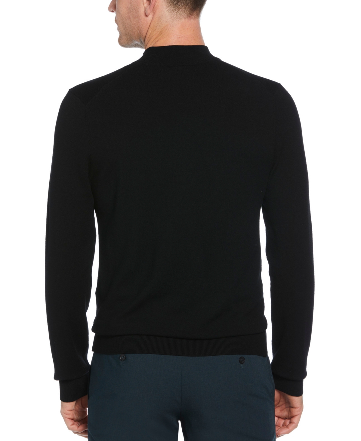 Perry Ellis Men's Long Sleeve Mock Neck Pullover Sweater