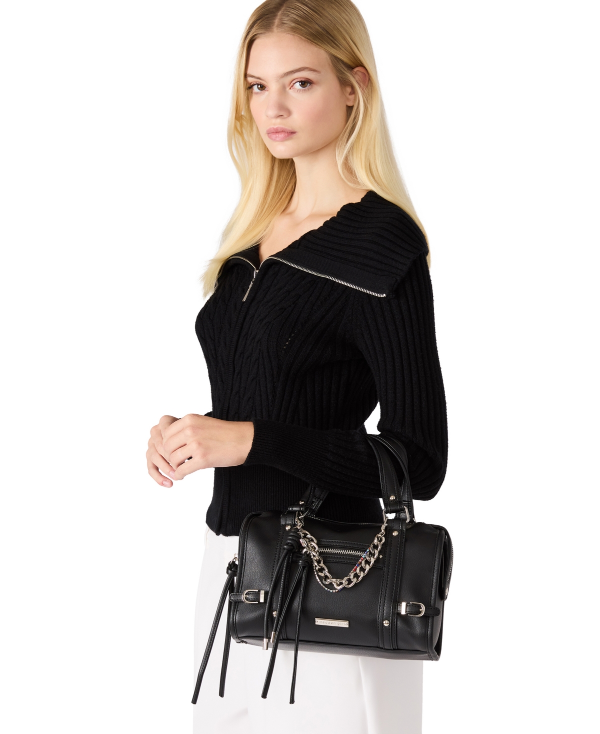 Madden Girl Audire Satchel Bag In Black