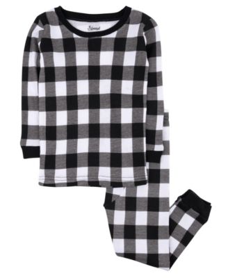 Baby Two Piece Cotton Plaid Holiday Pajamas