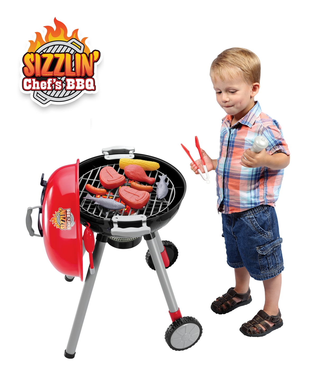 World Tech Toys Sizzlin' Bbq Kid's Barbeque Playset In Transparent