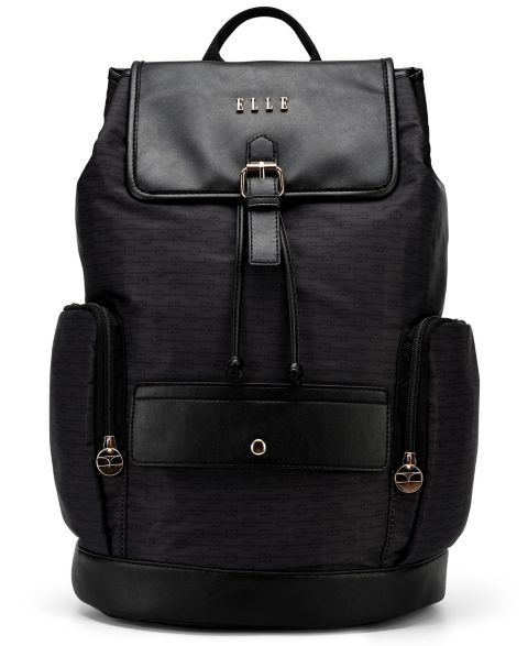 Рюкзак ELLE Eleganza 17" Monogram, цвет: Чёрный