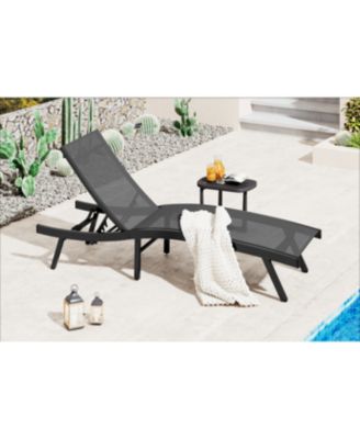 Outdoor Chaise Lounge, All Weather Pool Lounge Chairs Ergonomic Design
