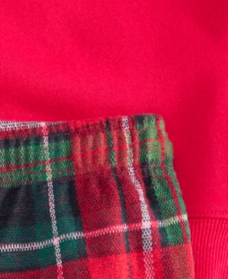 Boys Toddler 2T-4T Dog Bear Top and Plaid Pants, 2-Piece Set, Macy's Exclusive