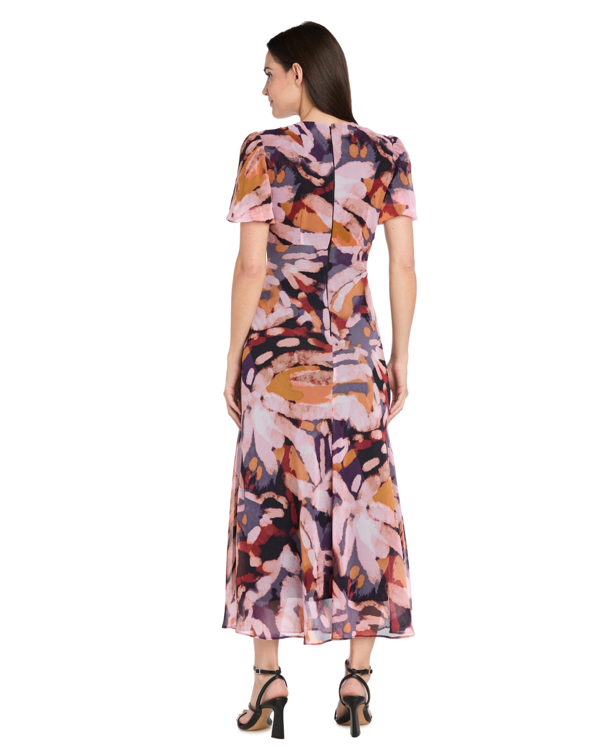 R & M Richards Women's Empire Waist Short-sleeve Dress In Multi