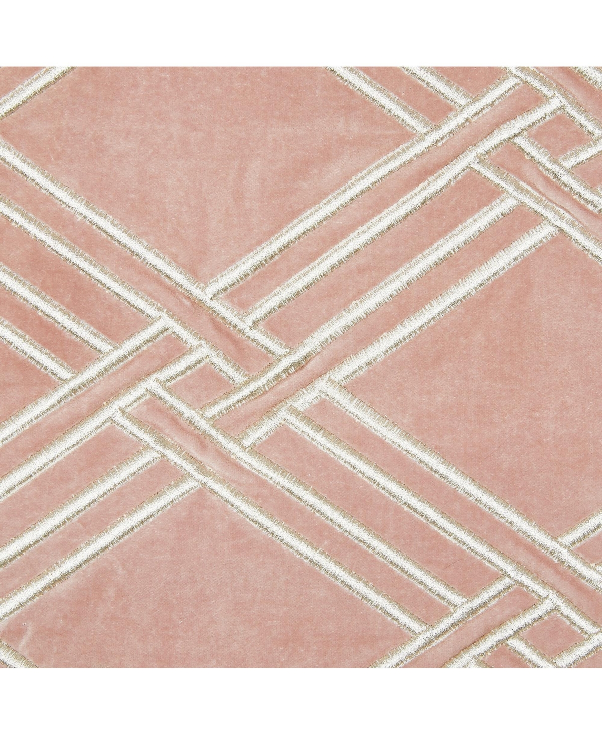 Mavis Rosewood Embroidered Velvet Throw Pillow