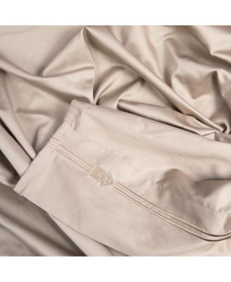 Long Staple Cotton Sheet & Silk Pillowcase 4-Pc. Set, Full