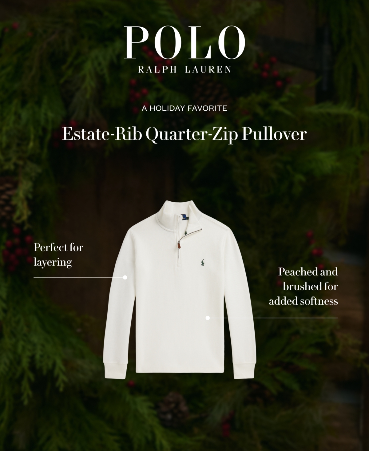 Polo Ralph Lauren Big Boys 8-20 Quarter-Zip Sweater