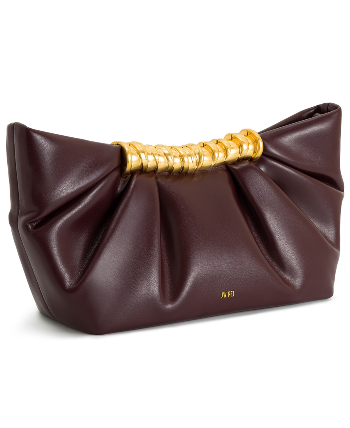Jw Pei Lila Metal Frame Mini Clutch In Burgundy