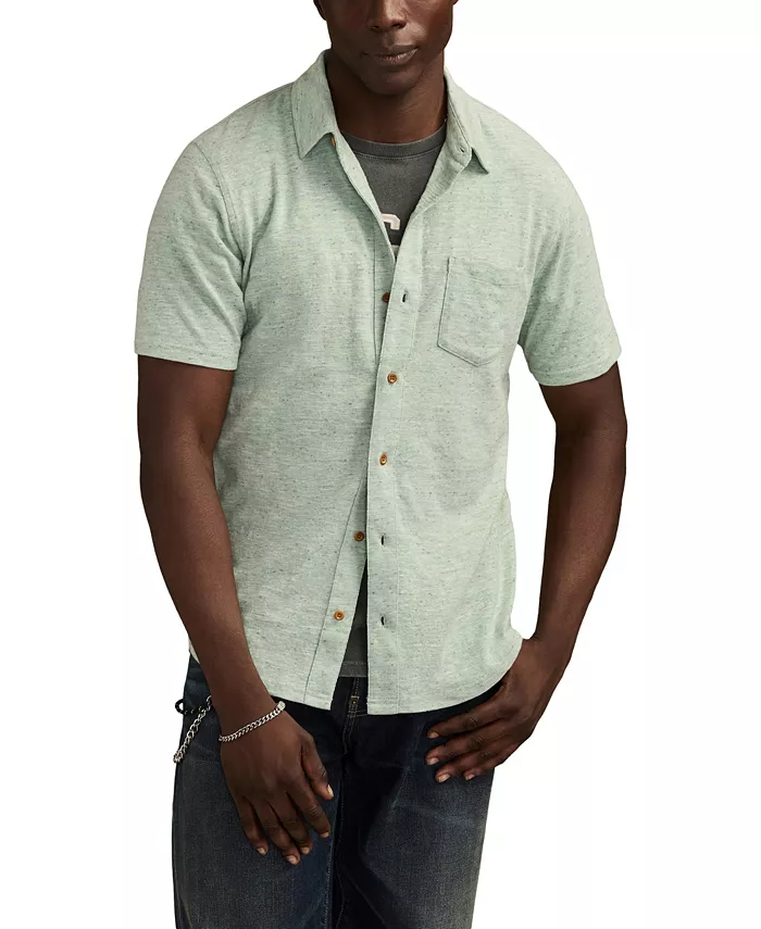 Men's Linen Blend Short-Sleeve Shirt - thumbnail 10