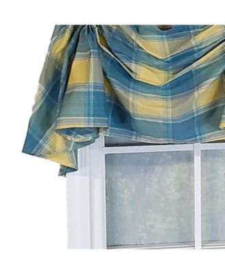 Duncaster 2-Scoop Celebration 100% Cotton with Fully Lined 3" Rod Pocket Valnance for Windows 45" x 18" Porcelain