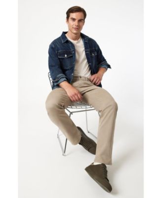Men's Zach Straight Leg In Sand Casual Twill Pant