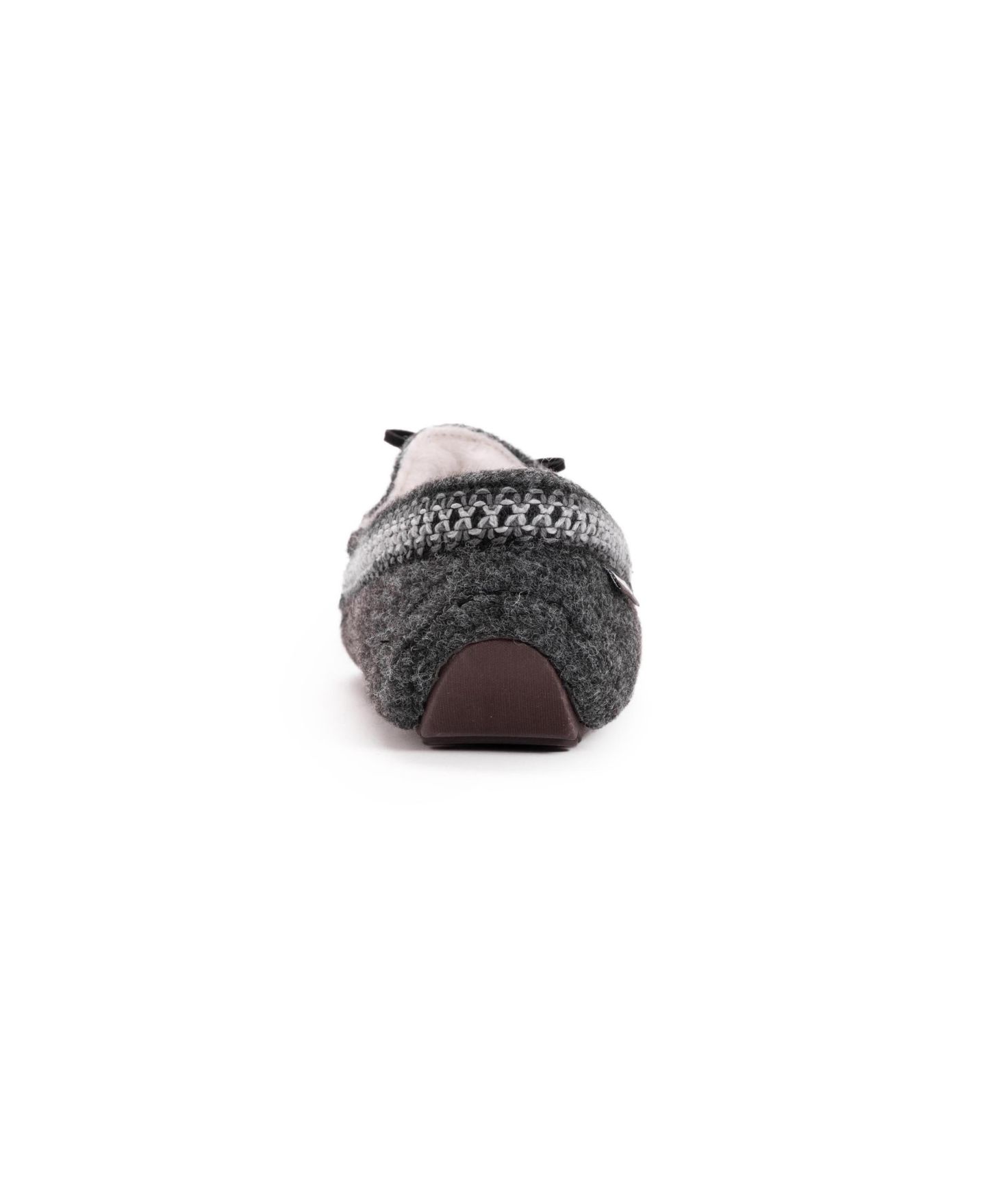 Мужские тапочки MUK LUKS Ethan Moccasin Slippers, цвет: Эбеновый меланжевый — фото 8