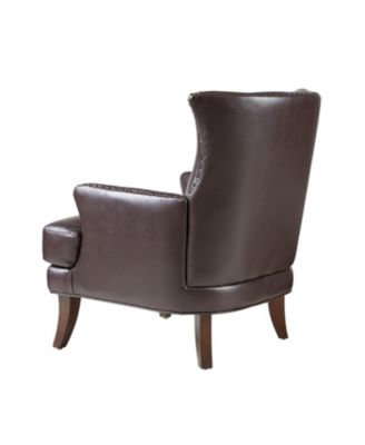 Aviles 29.2" W Leather Wingback Armchair