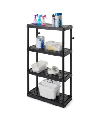 4 Shelf Tier Medium Resin Indoor and Garage Storage Shelf