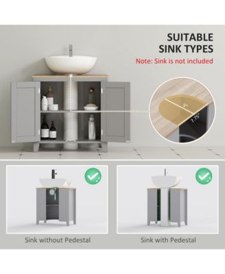 Pedestal Sink Cabinet, Bathroom Vanity Cabinet with U-Shape